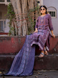 Purple color Ajrakh Based Printed Muslin Straight Kurta Pant Set with Dupatta earthofab