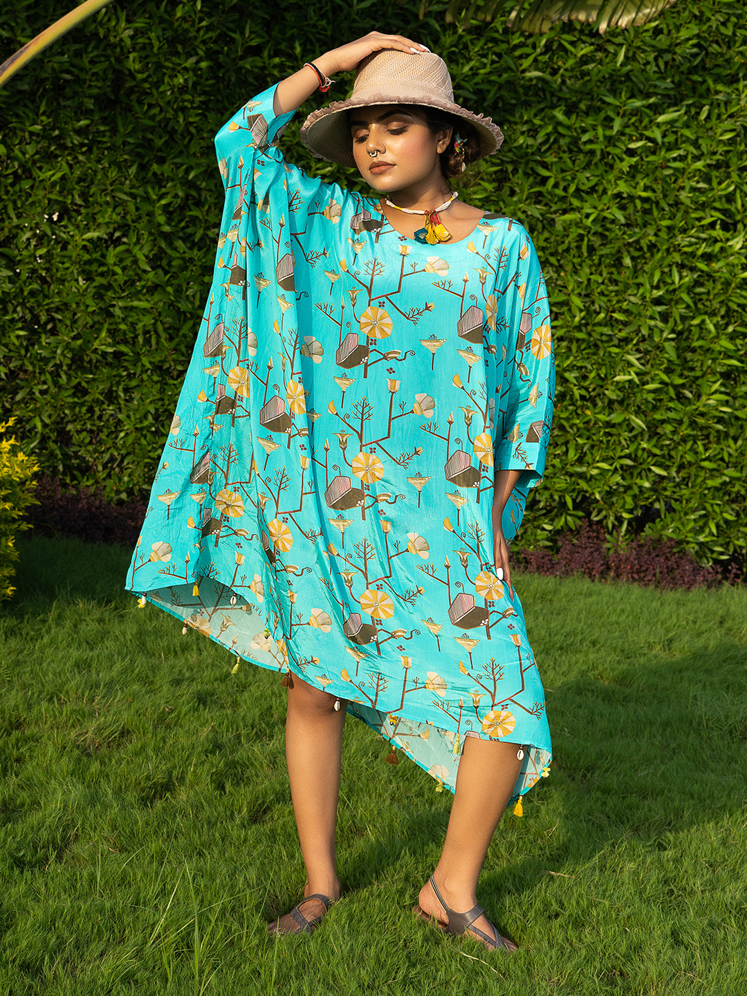 Banjara Trend Kaftan Style One Piece Dress - earthofab