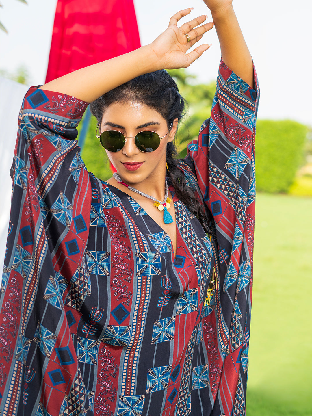 Banjara Trend Kaftan Style One Piece Dress - earthofab