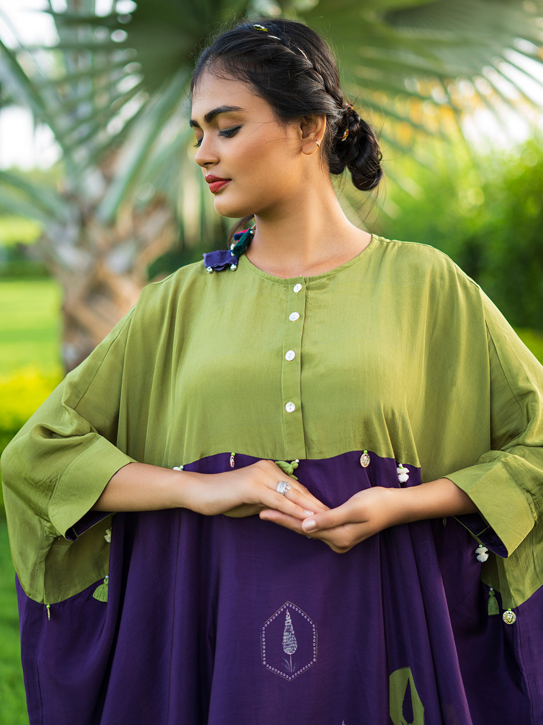 Green color taffeta silk one piece at Rs.400/Piece in surat offer by  syndrella