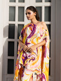 Multi Color Based Natural Crepe Kaftan Co-Ord Set with Hand Work earthofab