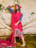 Red color Ajrakh Based Printed Muslin Straight Kurta Pant Set with Dupatta earthofab